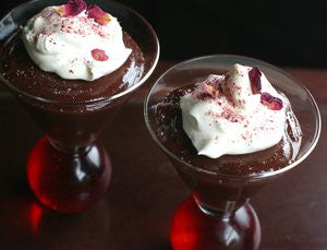 Chocolate Custard (with Sauerkraut Brine) & Kefir Cream