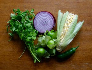 Fermented Corn and Tomatillo Salsa