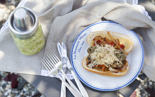 Sauteed Sausage with Onion, Pepper & Sauerkraut